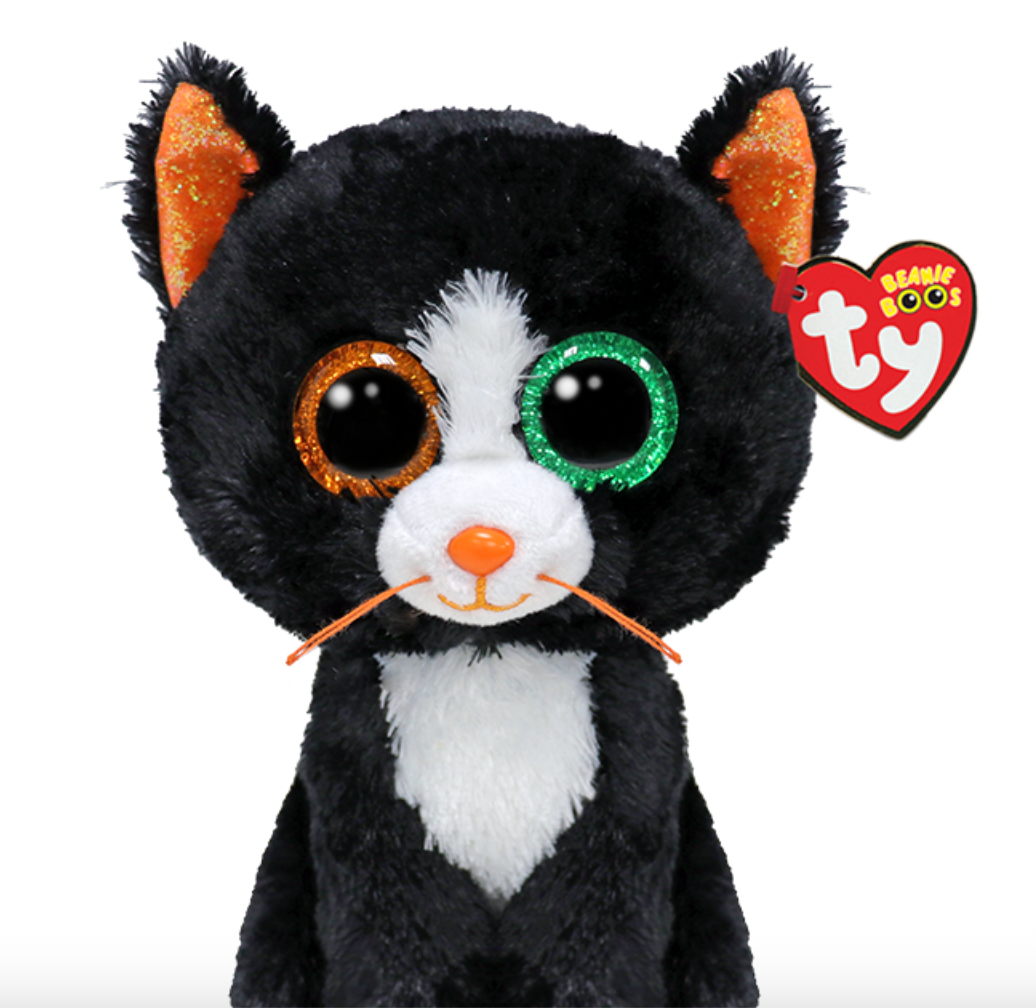 TY Halloween Luna Black Cat Regular Plush Beanie Boo Toy 37388
