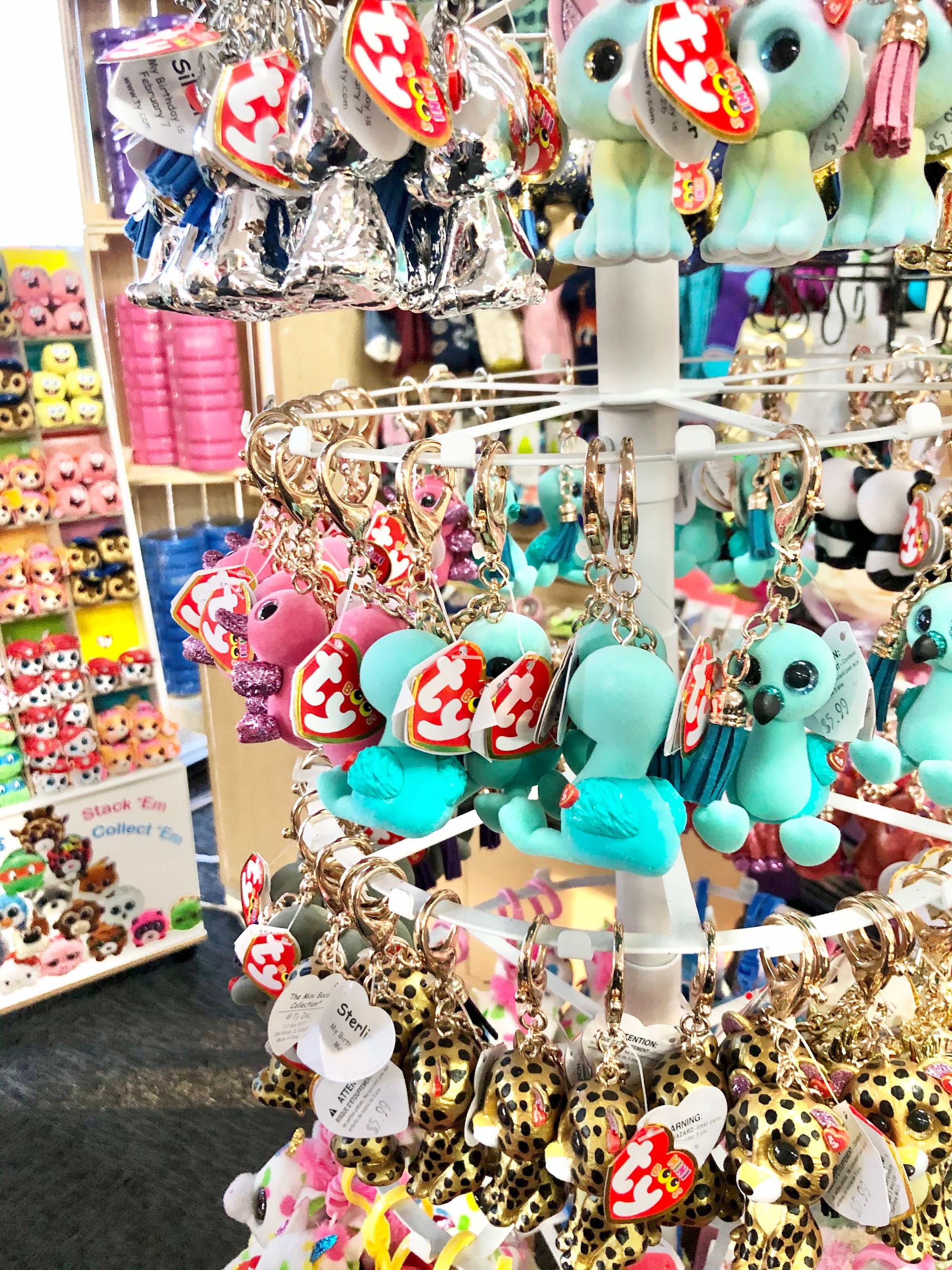 アクセサリー t.y TY Saffire Dragon Mini Boo Clip / Bag Tag / Keychain | Nathalie
